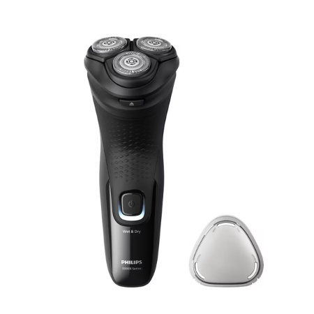Philips 3000X Serie Elektrorasierer, ergonomisch, schwarz-matt