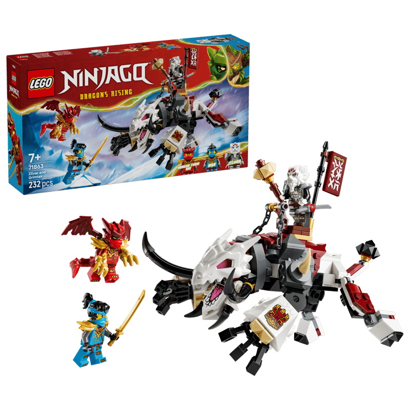 LEGO Ninjago Zilvar auf seinem Drachentier Grimtak 71863