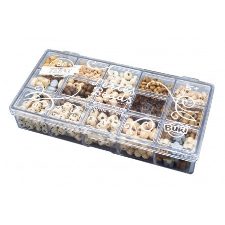 BUKI BE TEENS SCHACHTEL MIT HOLZPERLEN – NATUR