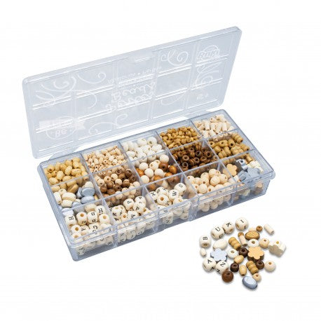 BUKI BE TEENS SCHACHTEL MIT HOLZPERLEN – NATUR