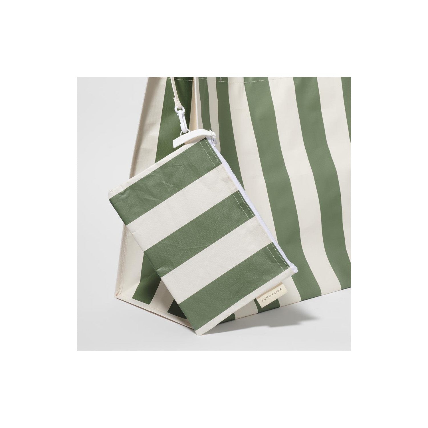 Sunnylife Strandtasche The Vacay Olive Stripe