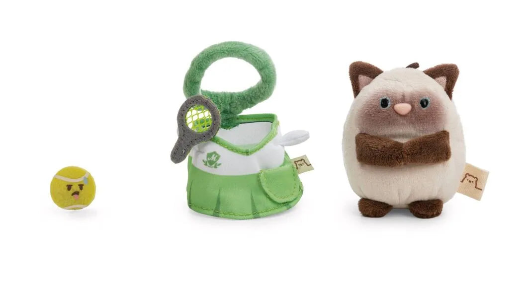 Nici Siamkatze Siamy 8cm mit Tennisball und Schläger