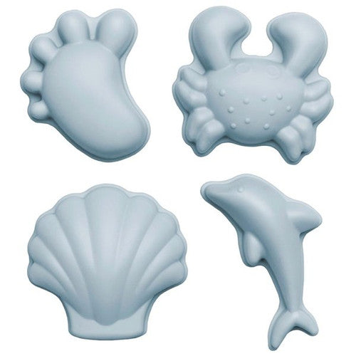 Scrunch Bucket - Silikon Sandformen 4er Set Himmelblau