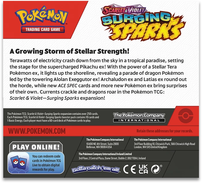 Pokémon SV08 Surging Sparks Booster