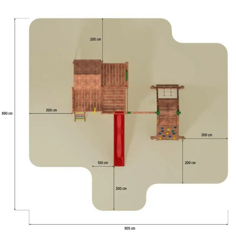 Fungoo SET MySPACE XL SPIDER slide RED