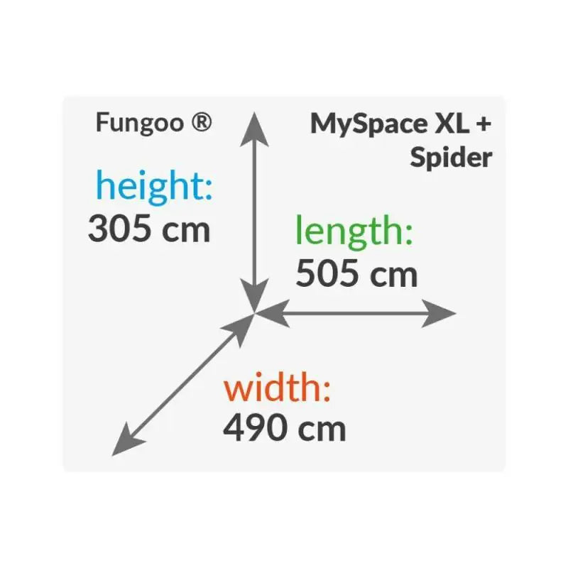 Fungoo SET MySPACE XL SPIDER slide RED