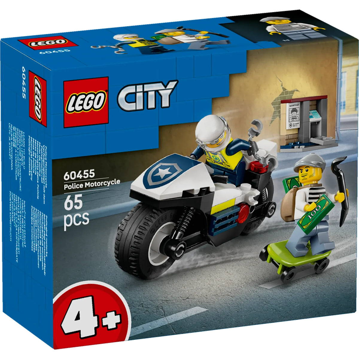LEGO City Verfolgungsjagd mit dem Polizeimotorrad 60455