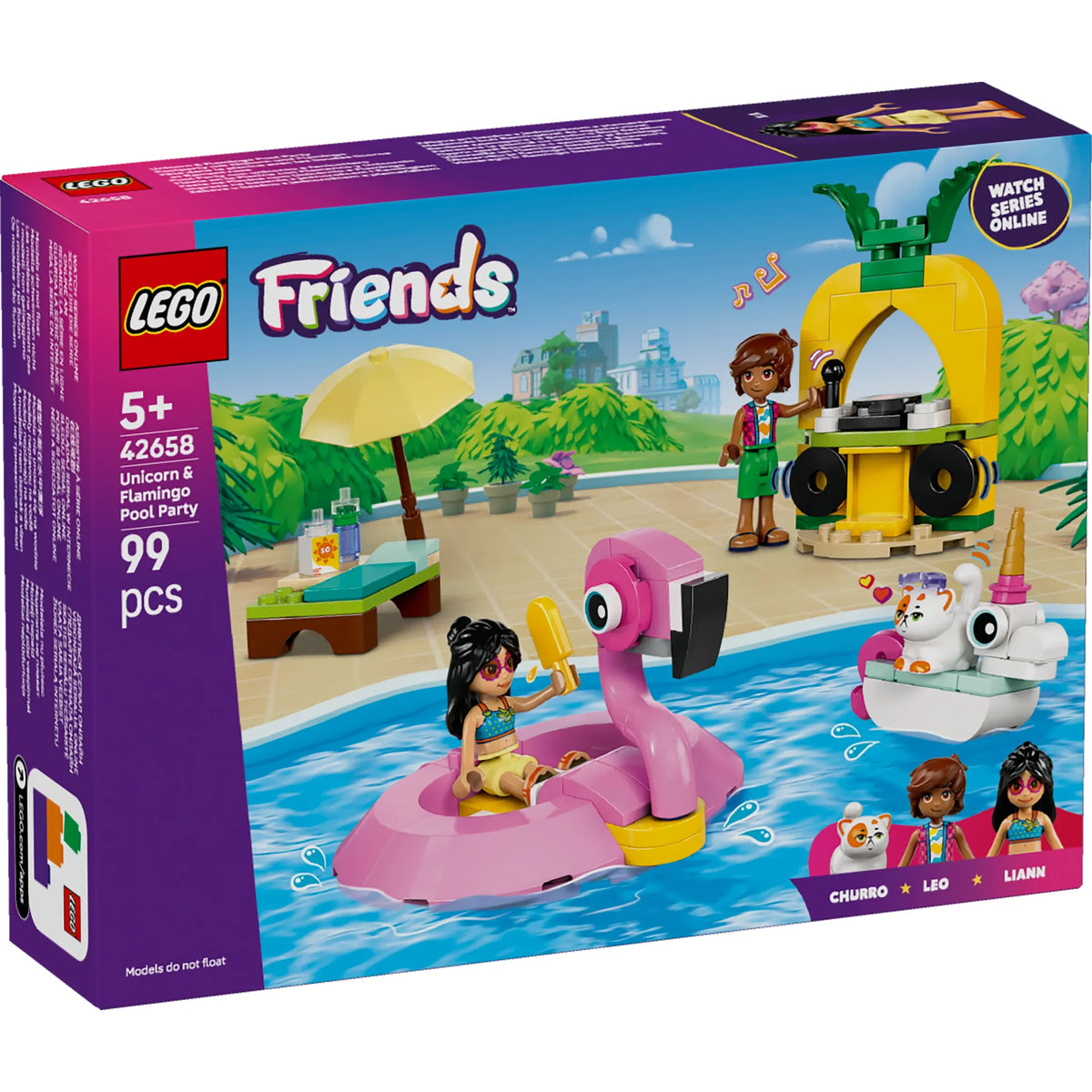 LEGO Friends Poolparty mit Einhorn und Flamingo 42658