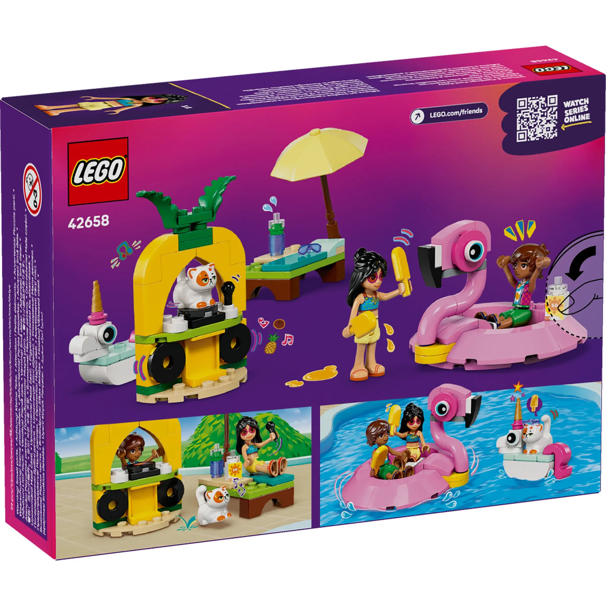 LEGO Friends Poolparty mit Einhorn und Flamingo 42658