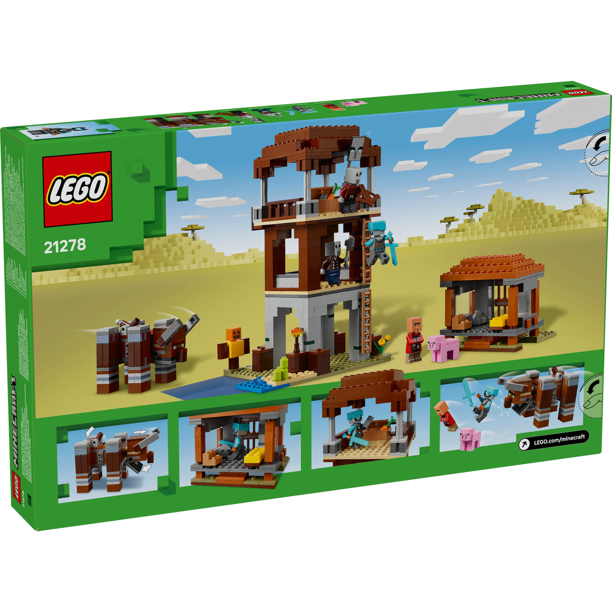 LEGO Minecraft Ein Verwüster am Plünderer-Außenposten 21278