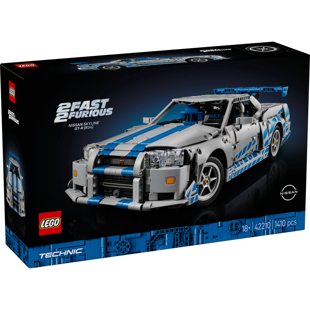 LEGO Technic 2 Fast 2 Furious Nissan Skyline GT-R (R34) Flitzer 42210