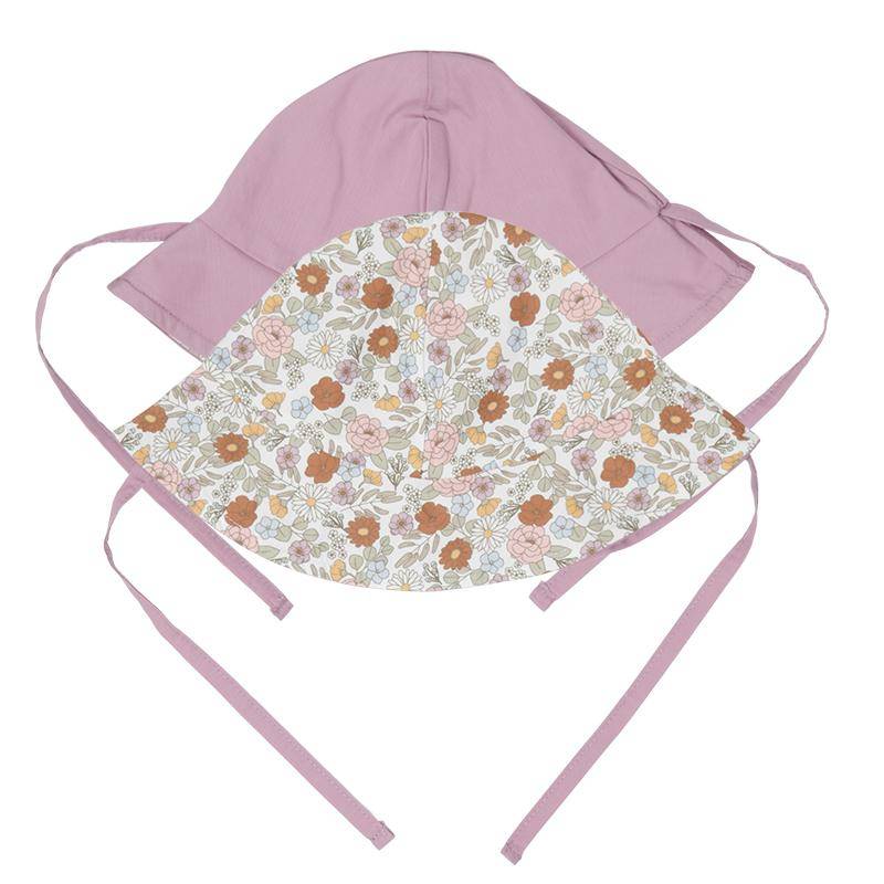 Little Dutch Wendebarer Sonnenhut Vintage Little Flowers / Mauve - size 2