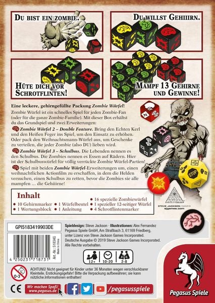 Pegasus Zombie Würfel - Die Horde