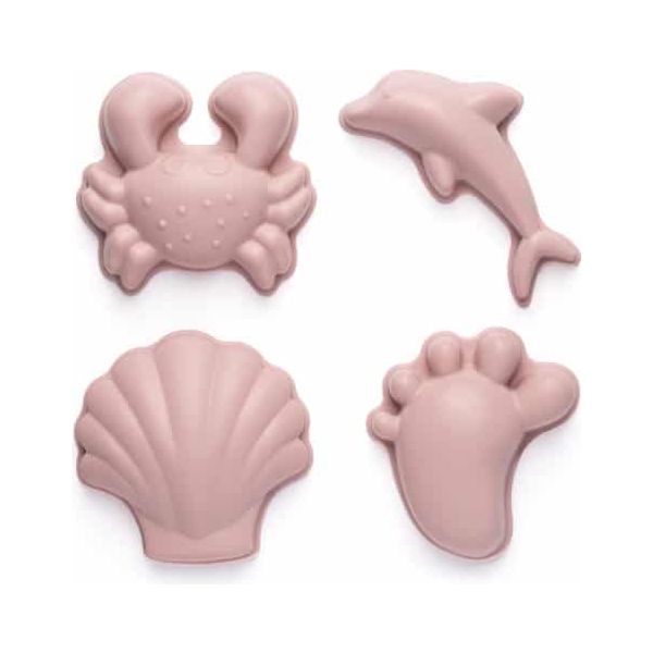 Scrunch Bucket - Silikon Sandformen 4er Set Pastelrosa