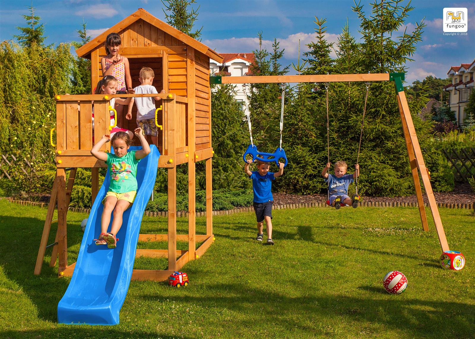 Fungoo SET MyHOUSE MOVE slide BLUE