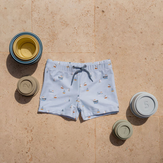 Little Dutch Badehose Sailors Bay Blue - 62/68