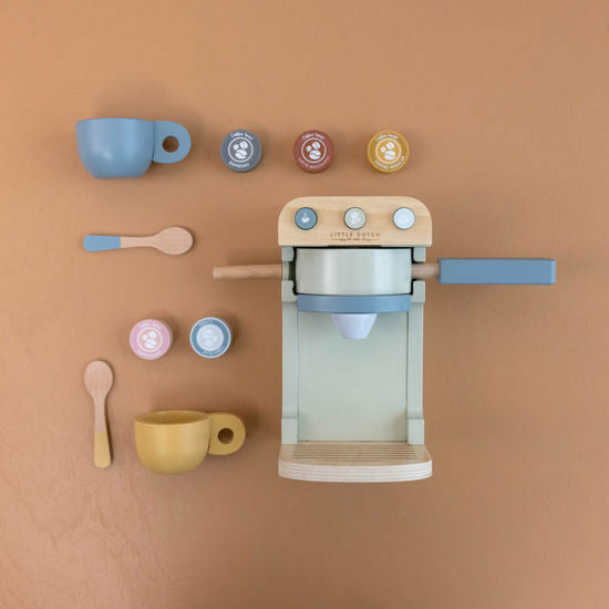 Cafetière en bois Little Dutch, ensemble de 10 pièces, certifiée FSC