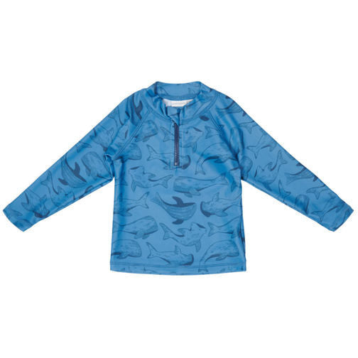 Little Dutch Schwimm T-Shirt langärmlig Sea Life Blue - 98/104