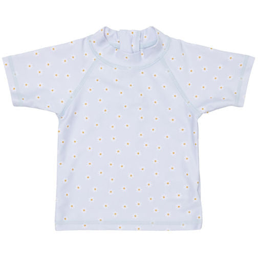 Little Dutch Schwimm T-Shirt kurzärmlig Daisies Blue - 74/80