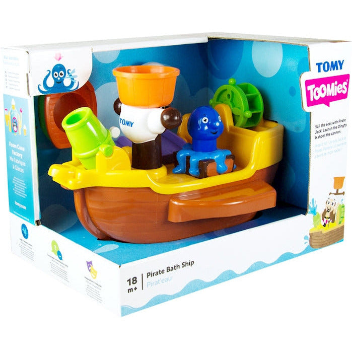 TOMY TOOMIES Piratenschiff mit lustigen Spritztieren, ab 18 Monaten