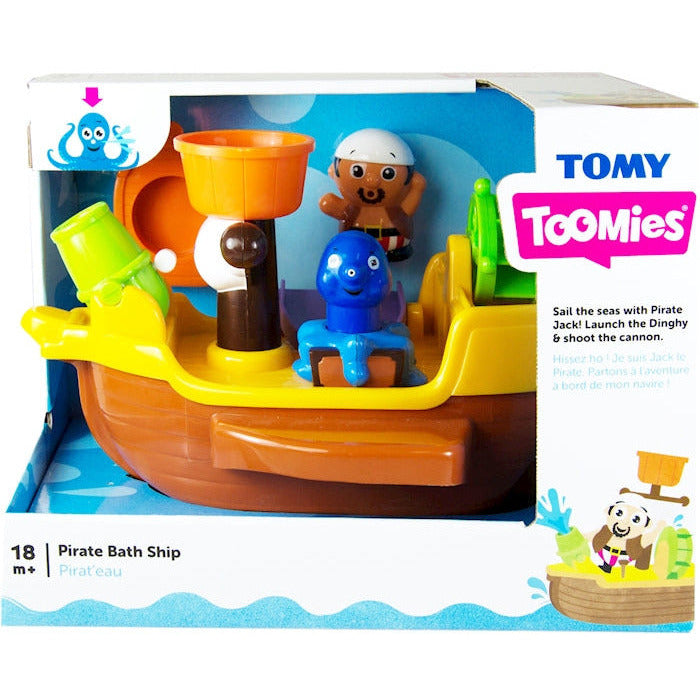 TOMY TOOMIES Piratenschiff mit lustigen Spritztieren, ab 18 Monaten