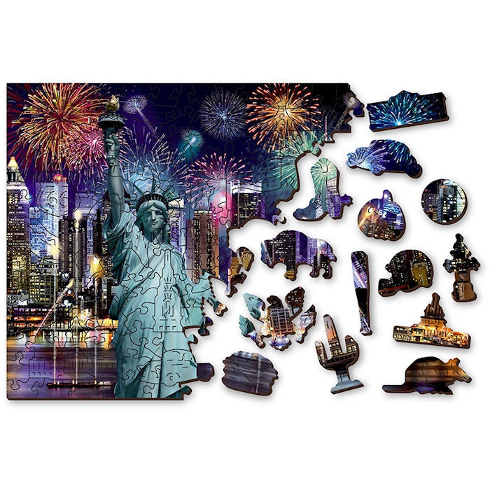 Puzzle Holz New York by Night