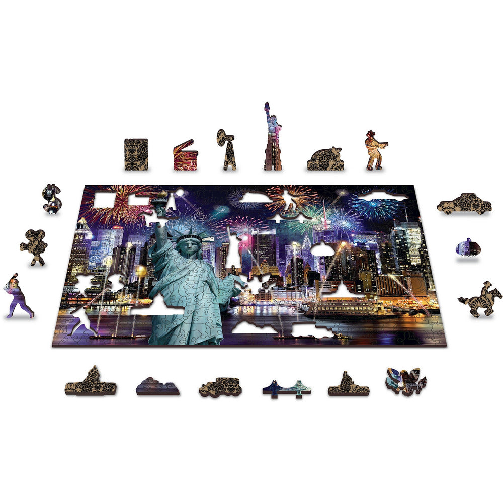 Puzzle Holz New York by Night