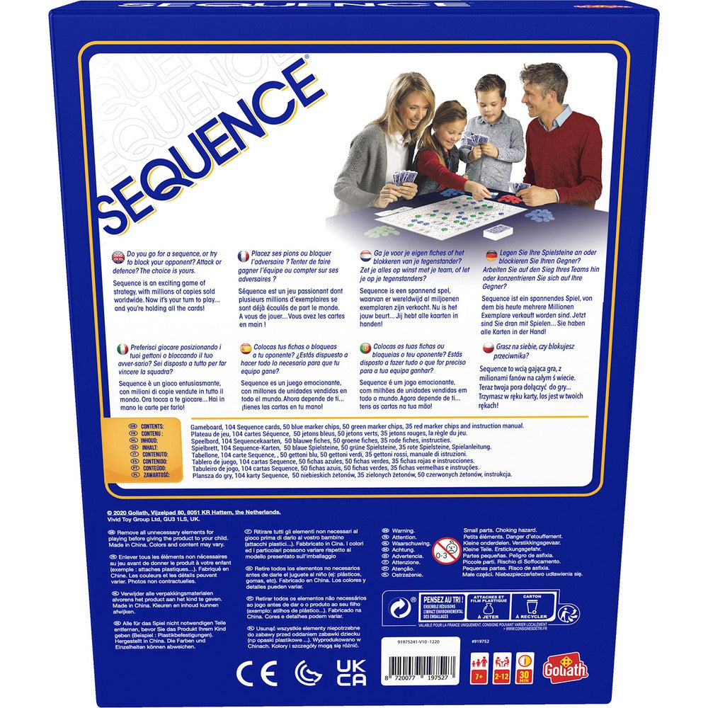 Sequence Classic, d/f/i ab 7 Jahren, 2-12 Spieler, Glücks- und Strategiespiel