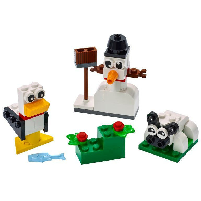 Ensemble de construction créative LEGO Classic avec des briques blanches 11012