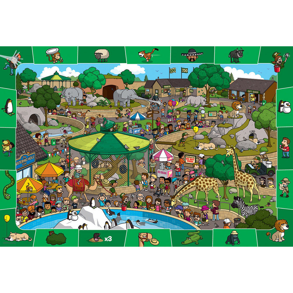 Puzzle Spot & Find - Ein Tag im Zoo