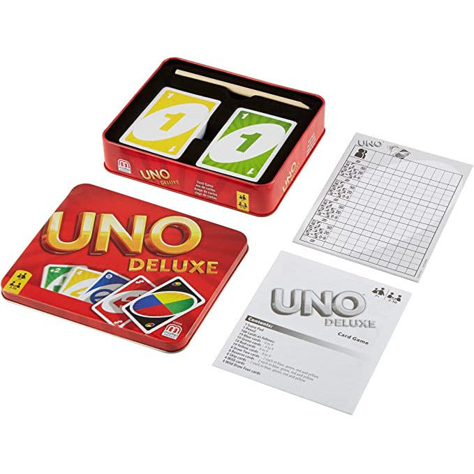 Mattel Games UNO Deluxe Metalldose