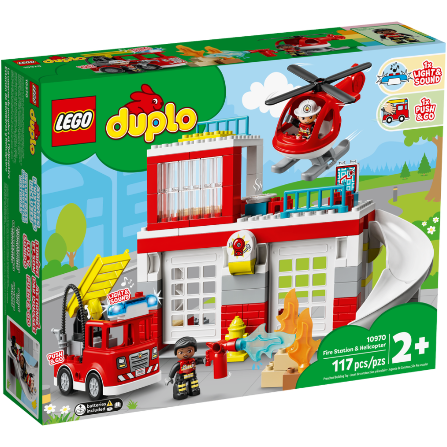 <transcy>LEGO DUPLO Caserne de pompiers avec hélicoptère 10970</transcy>