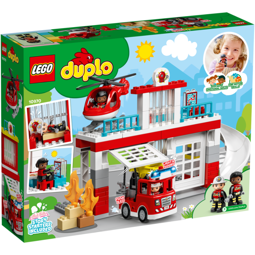 <transcy>LEGO DUPLO Caserne de pompiers avec hélicoptère 10970</transcy>