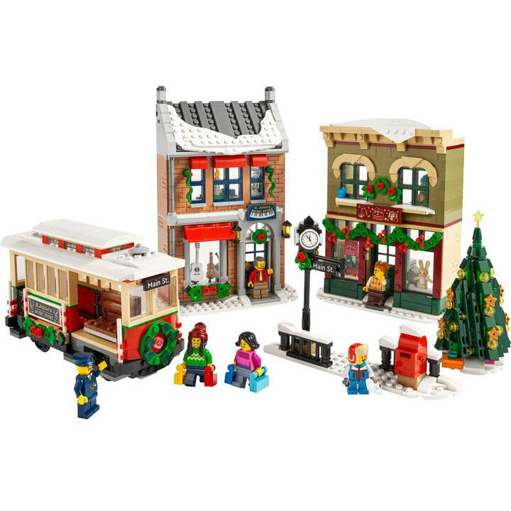 LEGO Icons Weihnachtlich geschmückte Hauptstrasse 10308