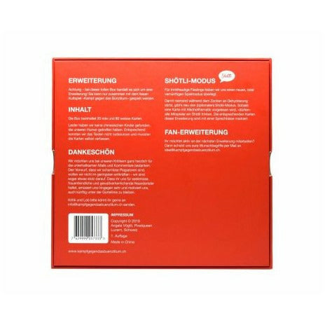 Lutte contre Das Bünzlitum jeu de société extension Shötli