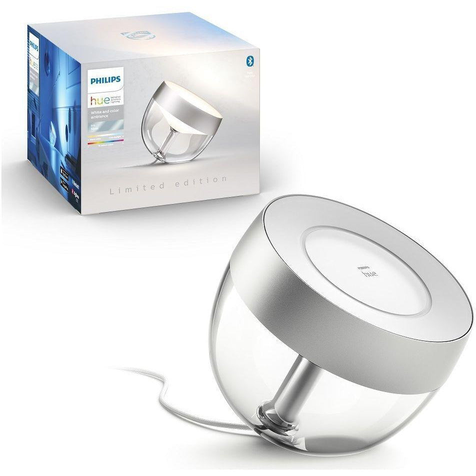 PHILIPS Hue White & Color Ambiance - Iris Bluetooth Tischleuchte, Silber