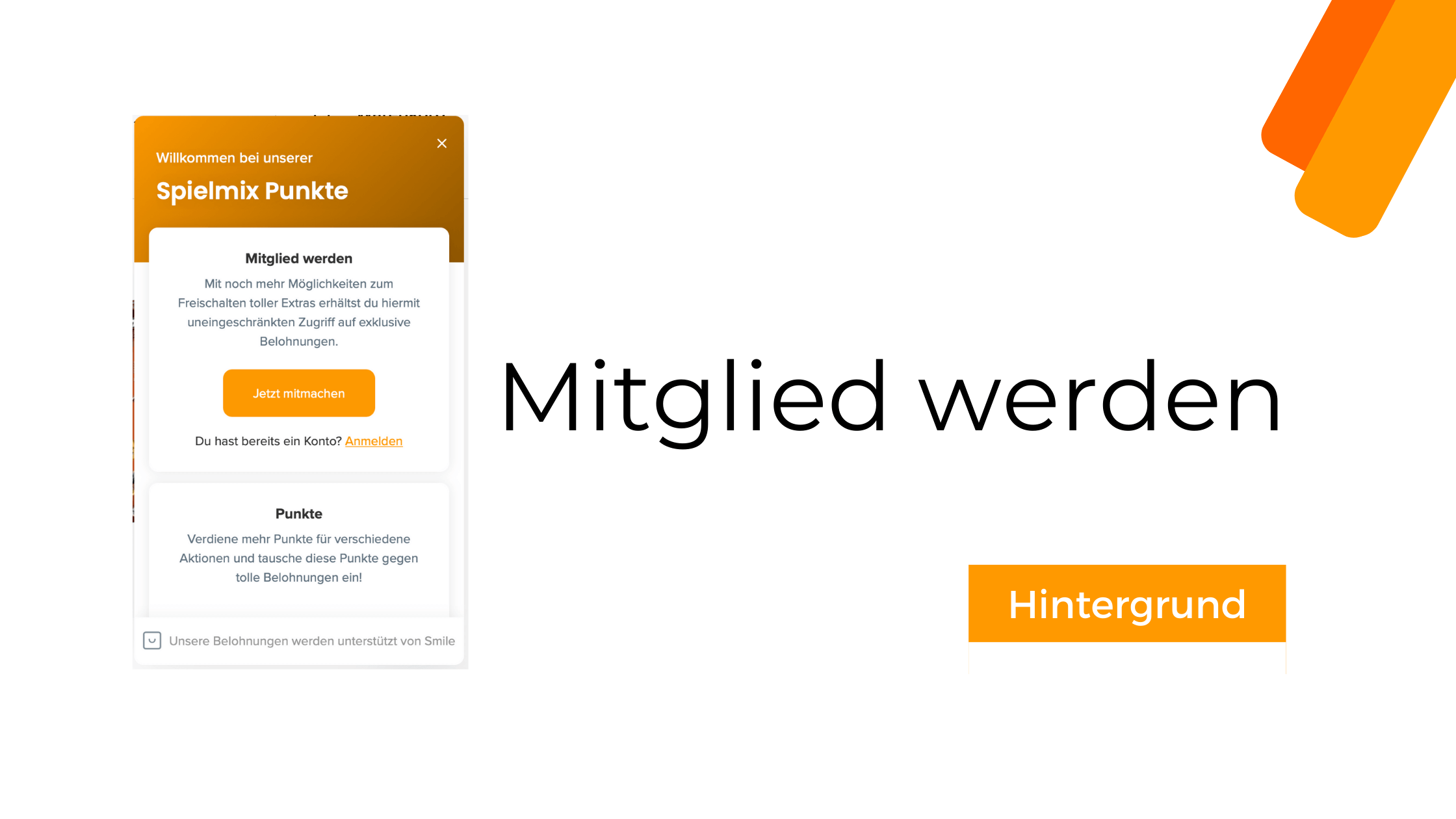 Mitglied werden & Punkte sammeln