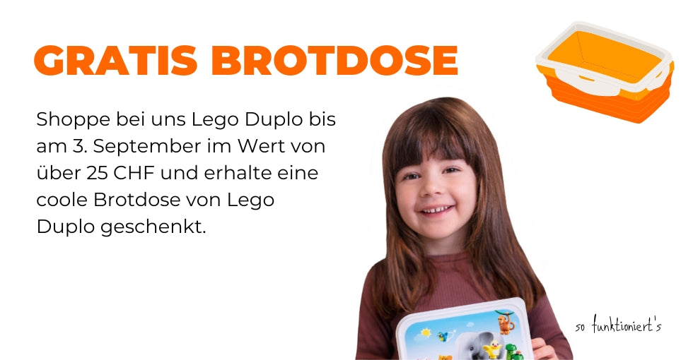 Gratis Brotdose bei jeder LEGO Duplo Bestellung > 25 CHF