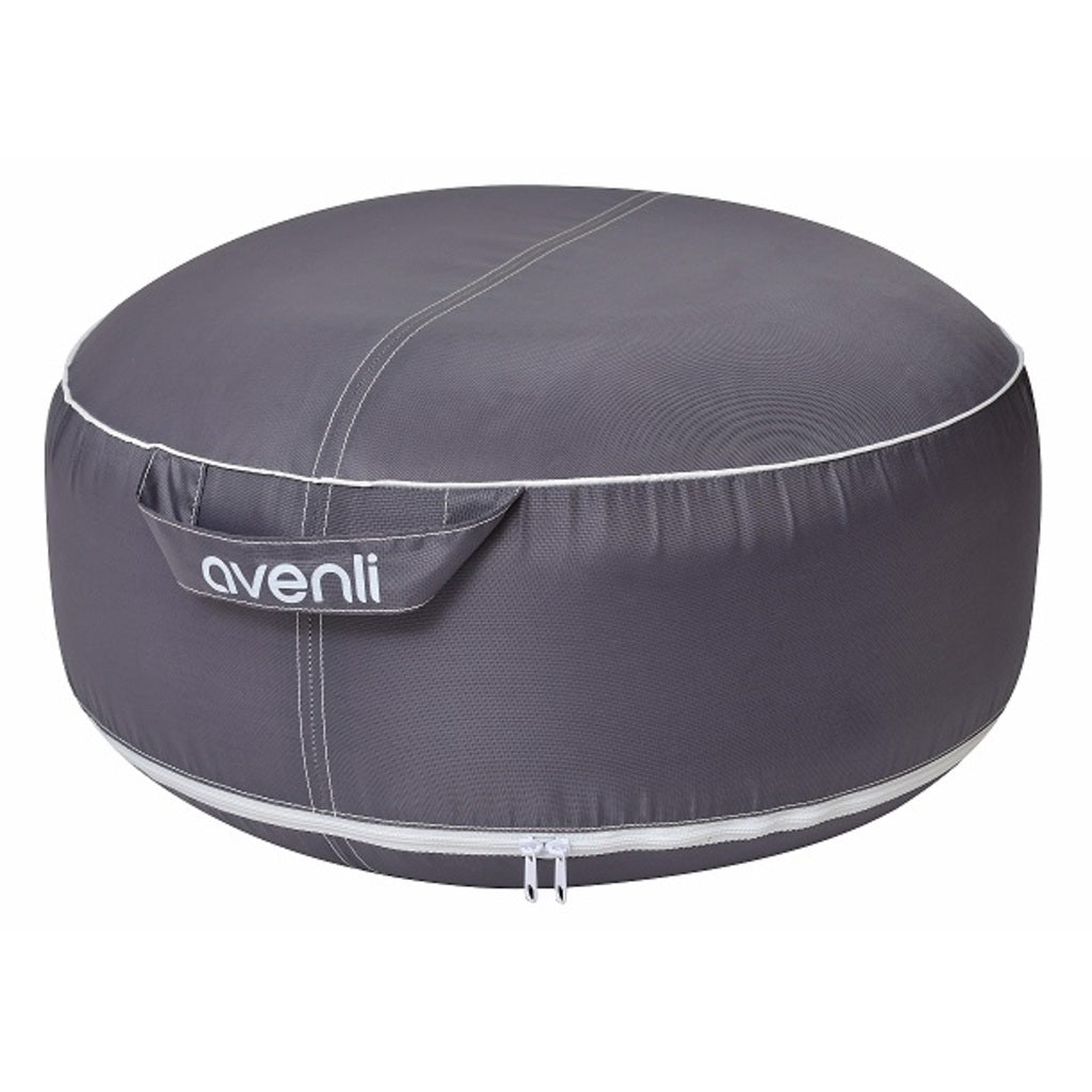 Jilong Avenli Pouf II  (grau, ⌀55cm × 26cm, 0.6kg)