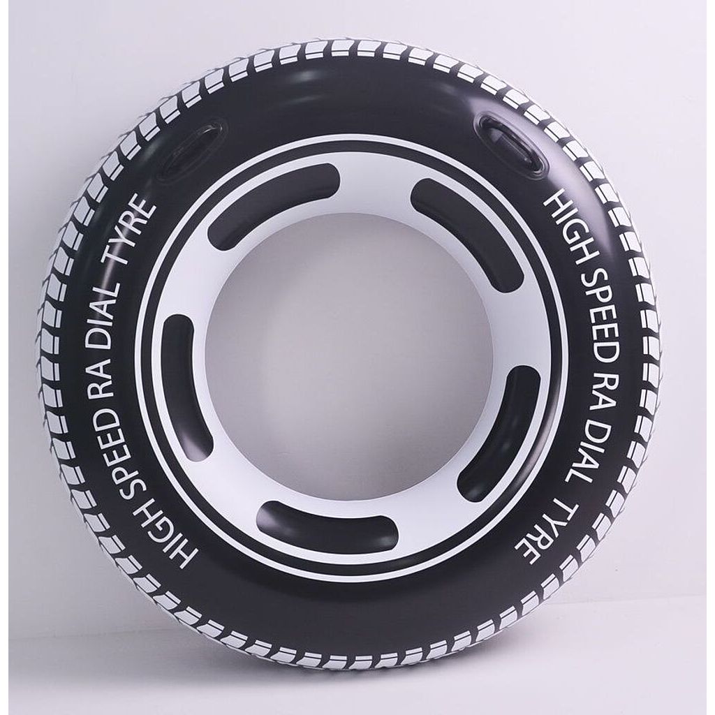 Jilong Schwimmring Autoreifen Design Tyre 12+ (schwarz weiss, ⌀115cm)