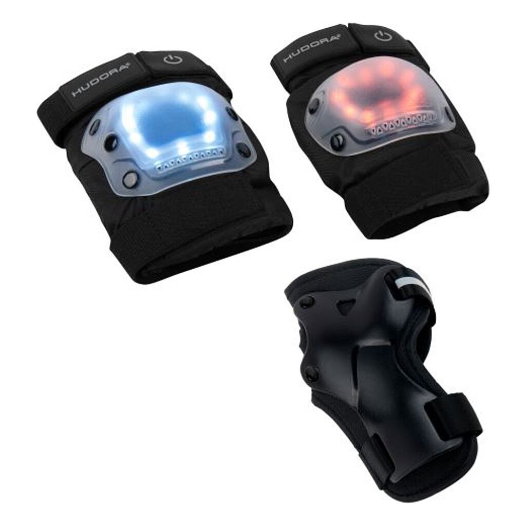 Hudora Protektoren LED (schwarz, 0.6kg, L)