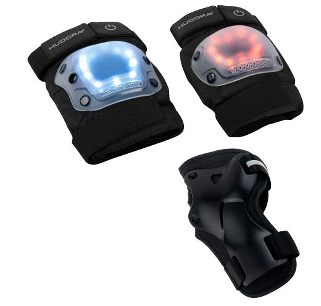 Hudora Protektoren LED (schwarz, 0.5kg, S)