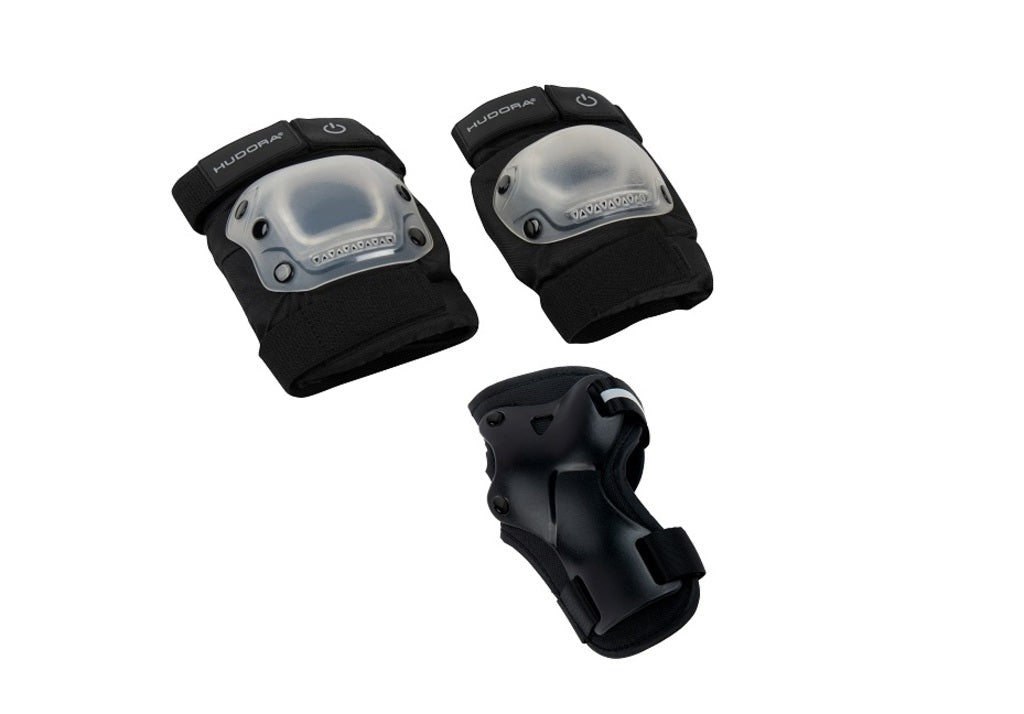 Hudora Protektoren LED (schwarz, 0.6kg, L)