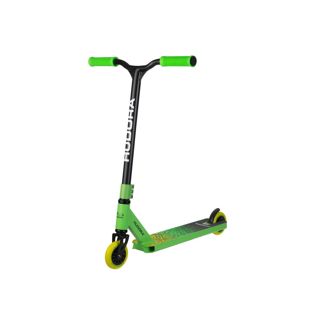 Hudora Kinder Stunt Scooter  (Grün, Schwarz, 67.5cm × 75cm, 3.6kg)