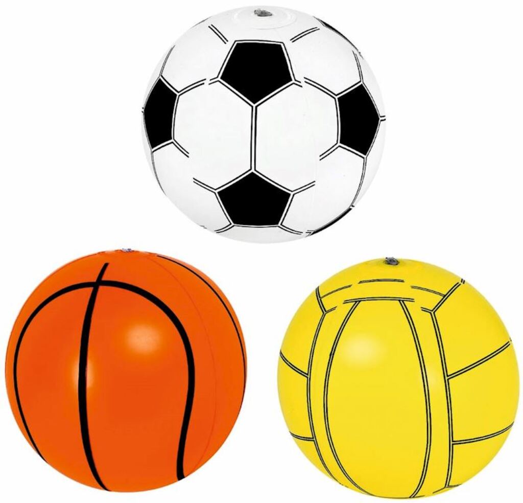 Jilong Aufblasbarer Basketball / Volleyball / Fussball (assortiert, ⌀40cm, 0.045kg)