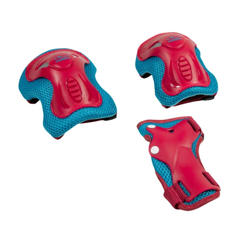 Hudora Biomechanisches Protektoren-Set für Kinder (berry, XS)