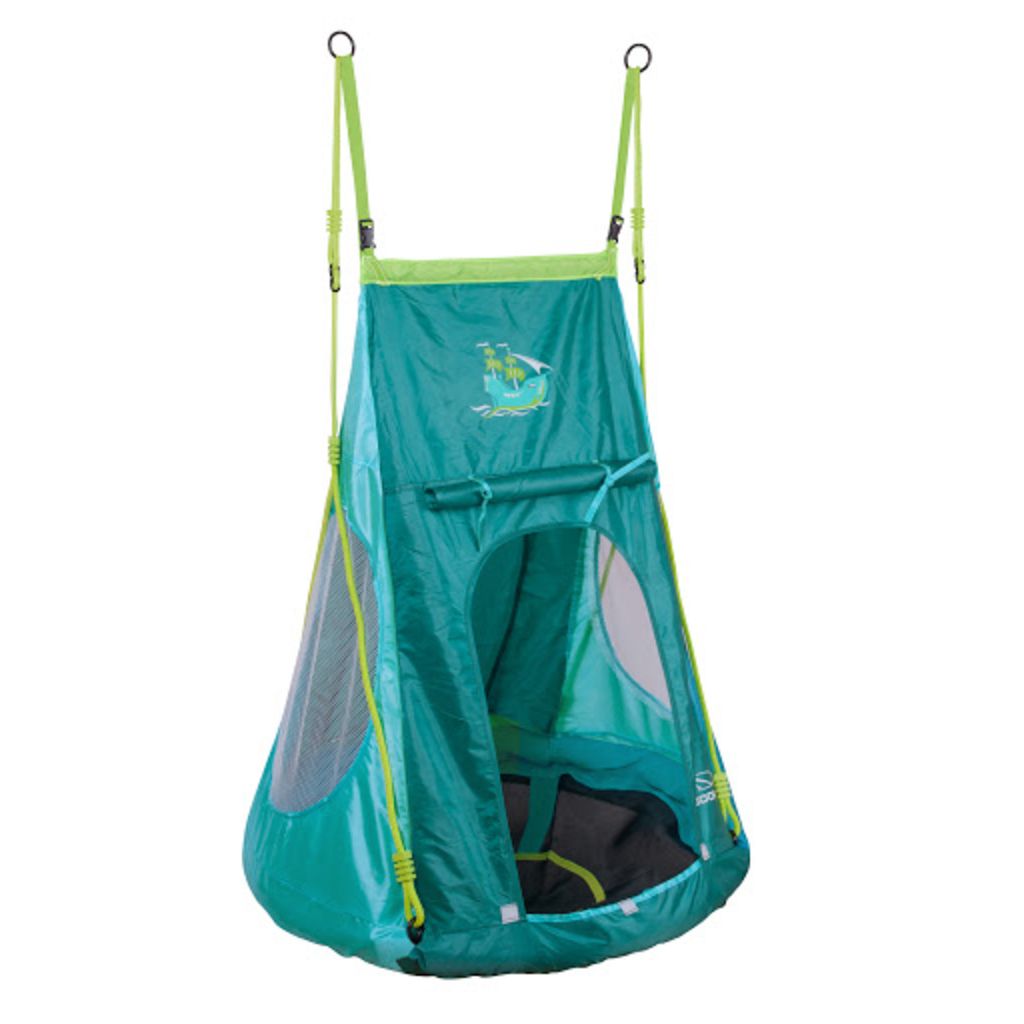 Hudora Nestschaukel mit Zelt Pirate 90  (grün, 90cm × 90cm × 108cm)