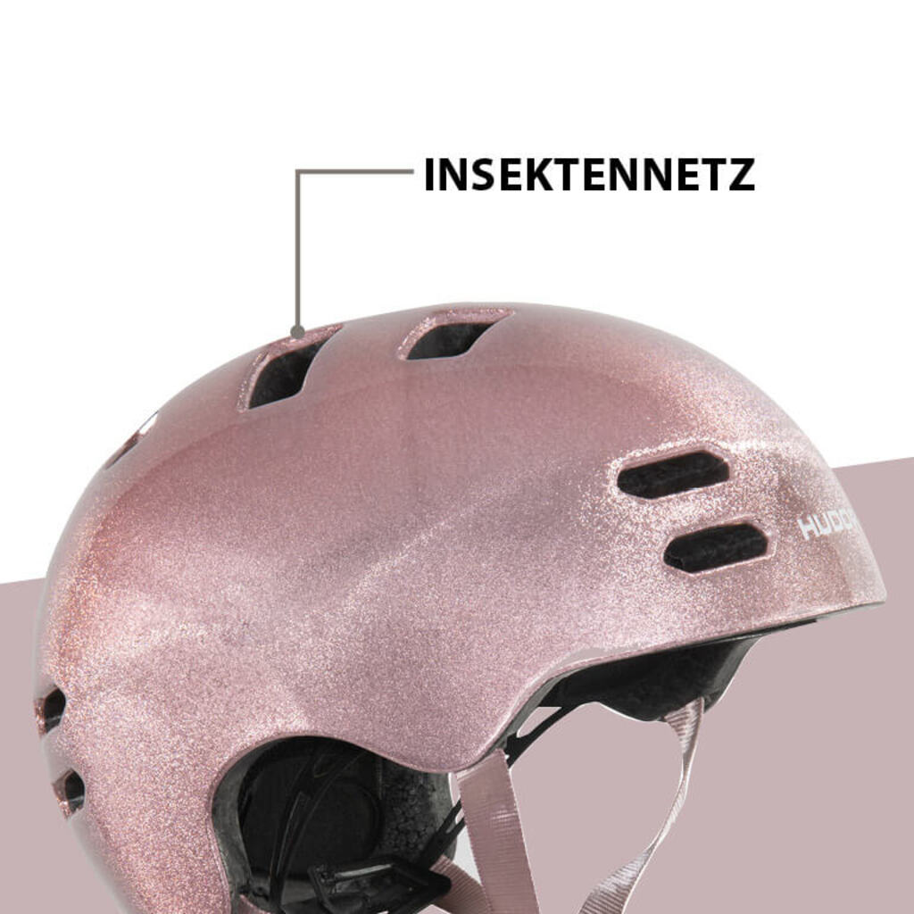 Hudora Skaterhelm Reflect, Gr. L (rose, 58-61cm)