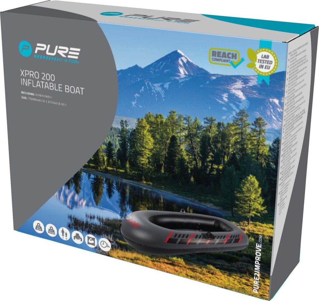 Pure4Fun Xplorer 200 Boot (grau schwarz, 170cm × 85cm × 45cm)