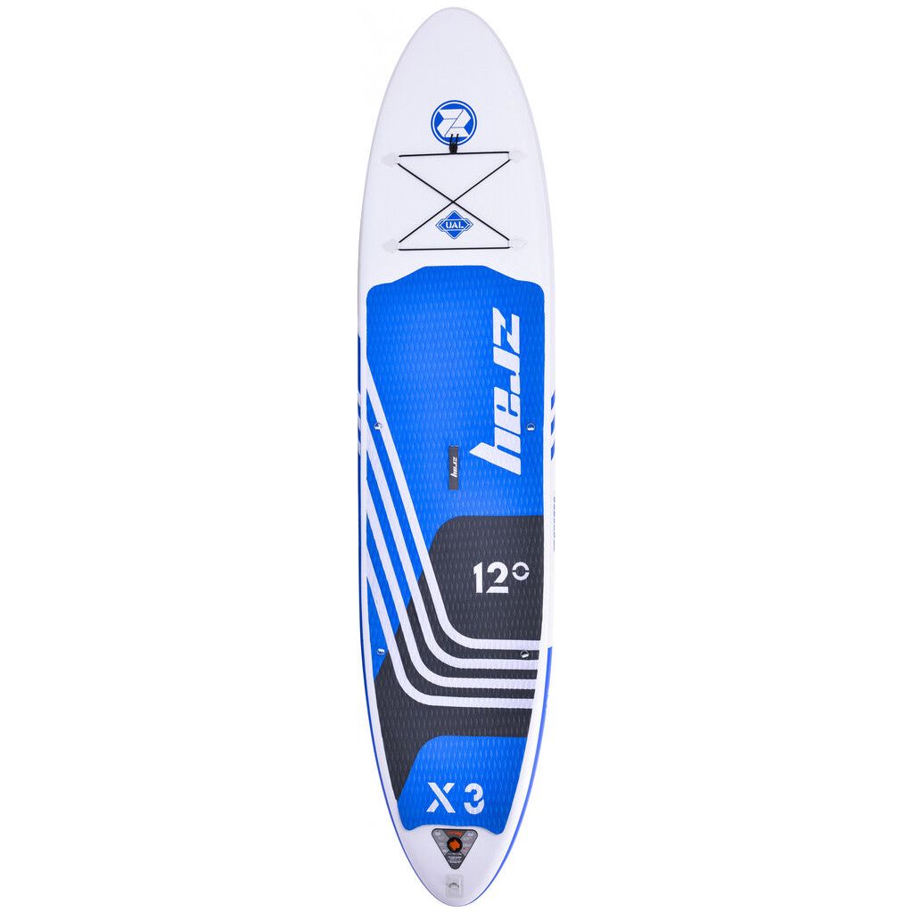 Jilong ZRAY X-Rider X3 12.0 Stand Up Paddle Board 12.0 (blau/weiss, 365cm × 81cm × 15cm, 9.6kg)